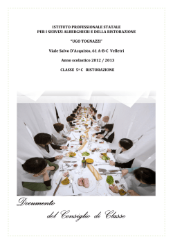 Documento di classe 5C Ristorazione a.s. 2013