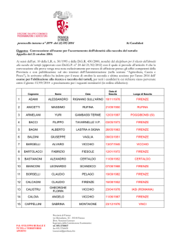 elenco nominativi - Provincia di Firenze