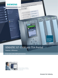 SIMATIC S7-1500 pi&ugrave; TIA Portal