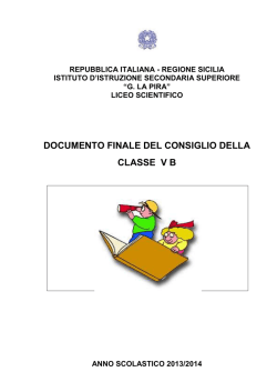 documento finale del consiglio della classe vb