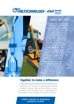 Gamma prodotti POMPE E MOTORI AD INGRANAGGI DIVISORI DI