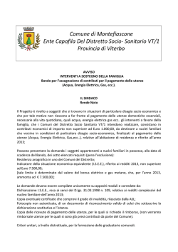 Bando contrasto alla povert&agrave; 2013