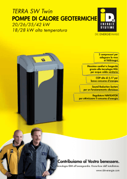 TERRA SW Twin POMPe dI CALORe GeOTeRMICHe