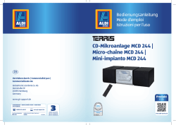 CD-Mikroanlage MCD 244 | Micro-cha&icirc;ne MCD 244 - GT