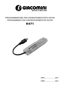 programmatore per cronotermostato k470h programmer
