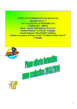 Piano Offerta Formativa - Istituto Comprensivo Quiliano
