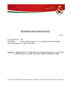 Scarica Allegato - Comune di Molfetta