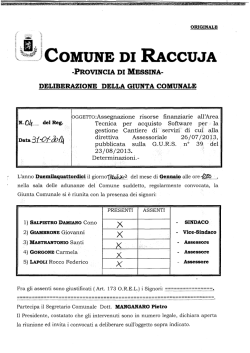 deliberazione della giunta comunale