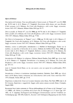 Bibliografia di Gilles Deleuze