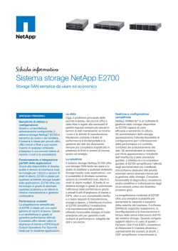 Sistema storage NetApp E2700
