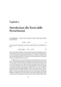 Introduzione alla Teoria delle Perturbazioni