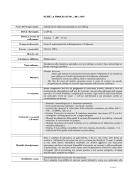 laboratorio traduzione automatica post-editing