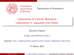 equazioni non lineari