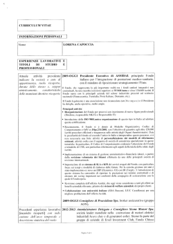 CURRICULUM VITAE %FOlRMAZIONI PERSONALI Nome