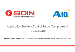 Application Delivery Control Senza Compromessi