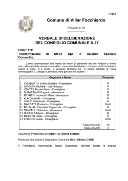 delibera n.27 - Il Fatto Giaglionese