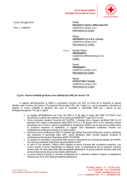 Download - CeFRA - Centro di Formazione Provinciale CRI Como