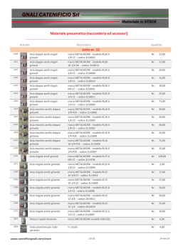 Materiale pneumatico (raccorderia ed accessori)