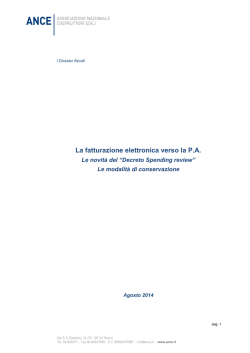 La fatturazione elettronica verso la P.A.
