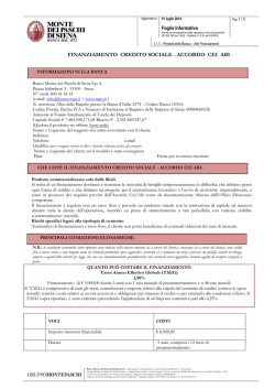 finanziamento credito sociale - accordo cei abi