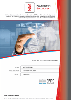 Fac simile referto NUTRIGEN EXPLORER