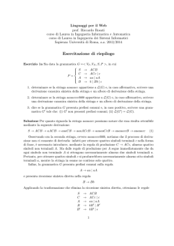 Esercitazione 7 - Dipartimento di Informatica e Sistemistica