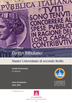 Scarica la Brochure - Universit&agrave; Cattolica del Sacro Cuore