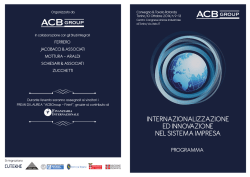 InternazIonalIzzazIone ed InnovazIone nel sIstema Impresa