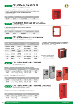 CASSETTA IN PLASTICA ZP TELAIO DA INCASSO ZP IN
