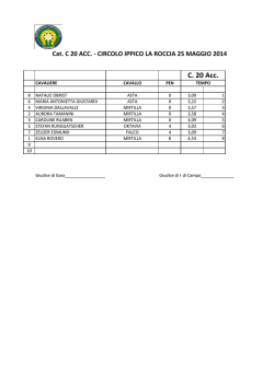 Cat. C 20 ACC. - CIRCOLO IPPICO LA ROCCIA 25 MAGGIO 2014