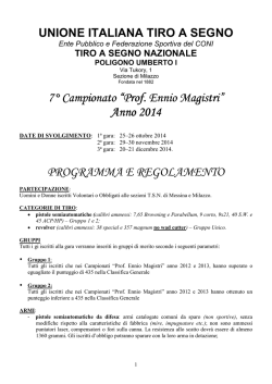 7° Campionato Campionato Campionato “Prof. Ennio