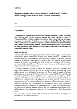 Rapporto esplicativo concernente la modifica del - EJPD