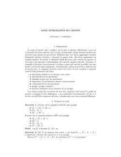 Note di Teoria dei Gruppi - Dipartimento di Matematica