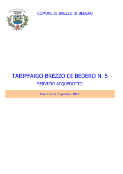 Tariffario n. 5 - BB - gen14