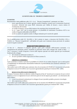 decreto competitivit&agrave;