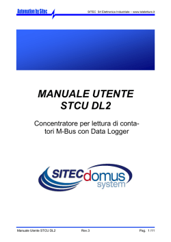 STCU 2DL - Manuale Utente