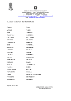classi prime anno scolastico 2014/2015
