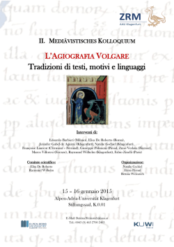 Tradizioni di testi, motivi e linguaggi
