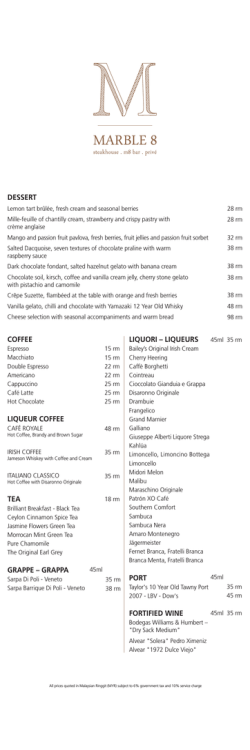 dessert coffee liqueur coffee tea grappe – grappa liquori