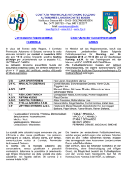 Fax. 0471 262577 Convocazione Rappresen