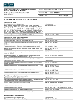 Elenco prove accreditate, aggiornato al 19/06/2014