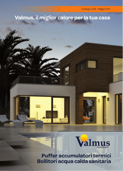 Puffer accumulatori termici Bollitori acqua calda sanitaria Valmus, il