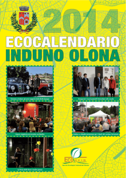 Calendario raccolta rifiuti anno 2014