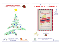PROGRAMMA DI NATALE 2014 - Civico corpo musicale di