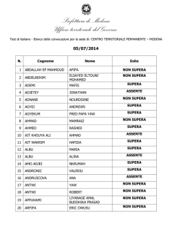 Prefettura di Modena - Rete CTP - Centro Territoriale Permanente