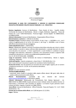 Disciplinare - Comune di Manfredonia