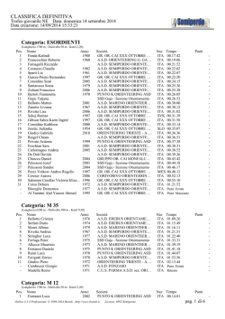 Classifiche - Semiperdo Orienteering Maniago