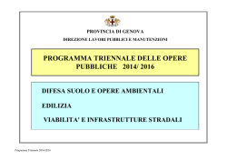 Programma triennale OO.PP. - Dati Aperti Provincia di Genova