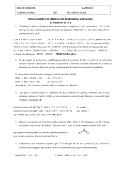 PROVA SCRITTA DI CHIMICA PER INGEGNERIA MECCANICA 21
