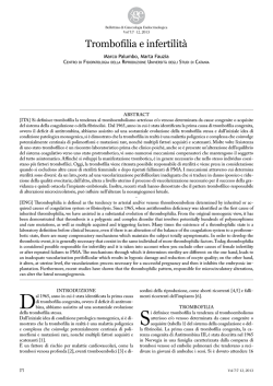Trombofilia e infertilità - Il bollettino di Ginecologia Endocrinologica